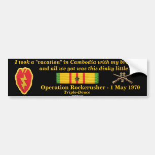 Autocollant De Voiture 2/22nd Vacances de Cambodgien d'infanterie