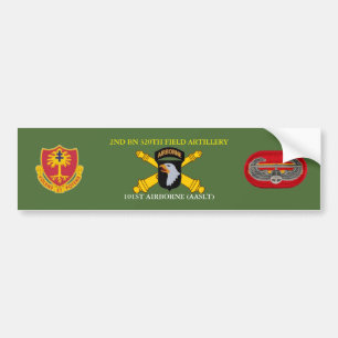 AUTOCOLLANT DE VOITURE 2E BN 320E ARTILLERIE SUR LE TERRAIN 101E STICKER