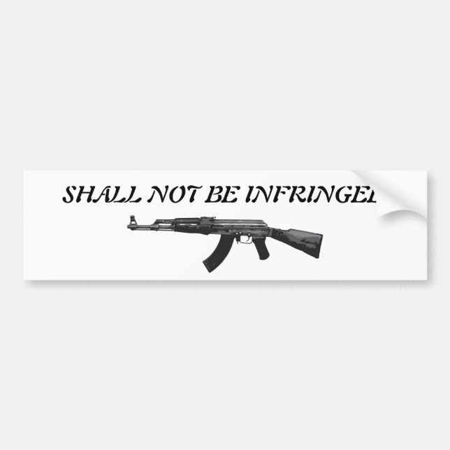 Autocollant De Voiture 2ème Adhésif pour pare-chocs d'amendement - AK-47 (Devant)