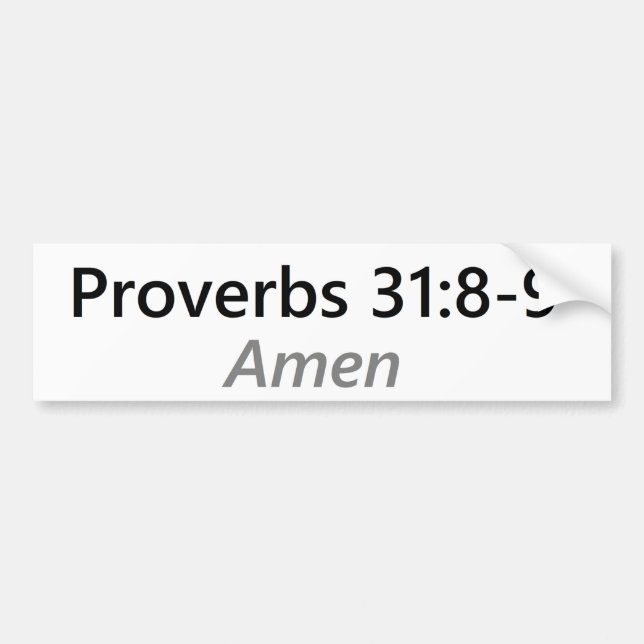 Autocollant De Voiture 31:8 de proverbes - 9 (Devant)