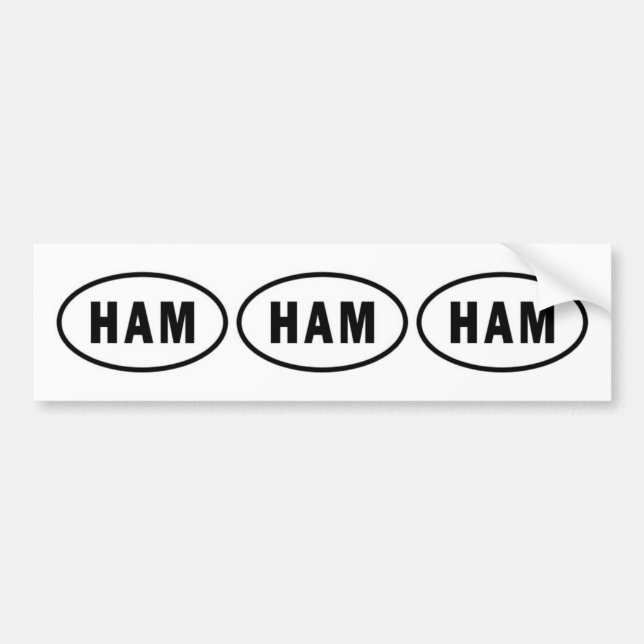 Autocollant De Voiture 3 vers le haut du style d'euro de JAMBON (Devant)