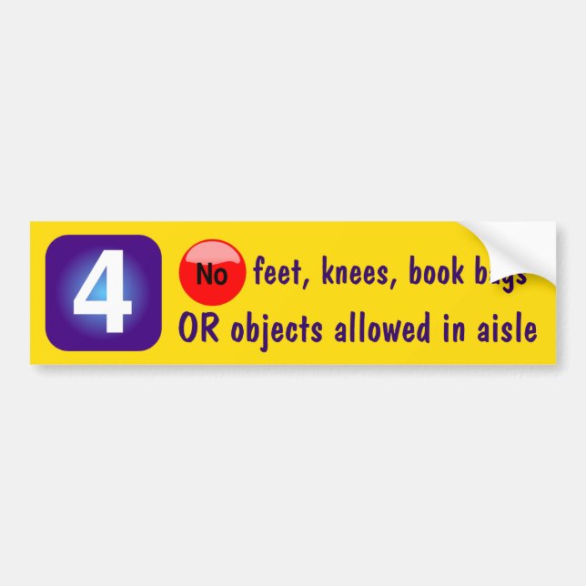 Autocollant De Voiture 4 pieds, genoux, cartables OU n'objecte pas (Devant)