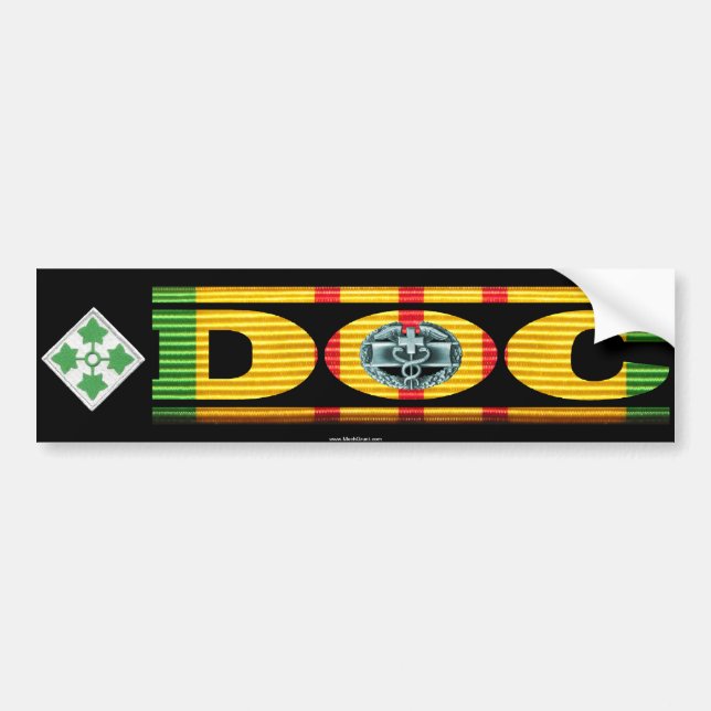 Autocollant De Voiture 4ème FNI. Division. Doc. avec l'autocollant de CMB (Devant)