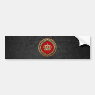 Autocollant De Voiture [500] Prince-Princesse King-Queen Crown [Belg.Gold