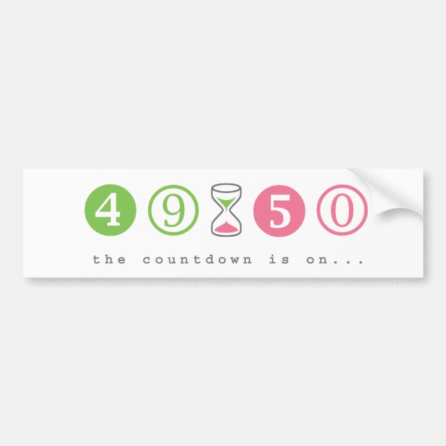 Autocollant De Voiture 50 Ans (Devant)