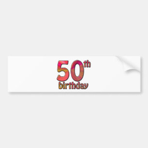 Autocollant De Voiture 50th-birthday