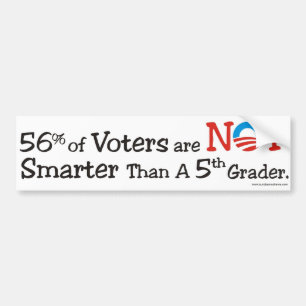 Autocollant De Voiture 56 pour cent d'un bumpersticker non plus futé