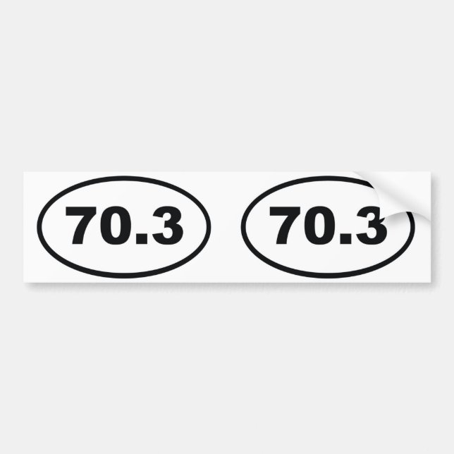 Autocollant De Voiture 70,3 milles à mi-triathlon (Devant)