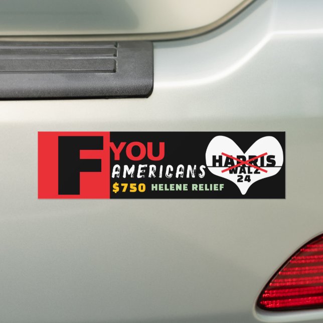 AUTOCOLLANT DE VOITURE 750 SECOURS D'HELENE | F VOUS | LOVE HARRIS WALZ 2 (En voiture)
