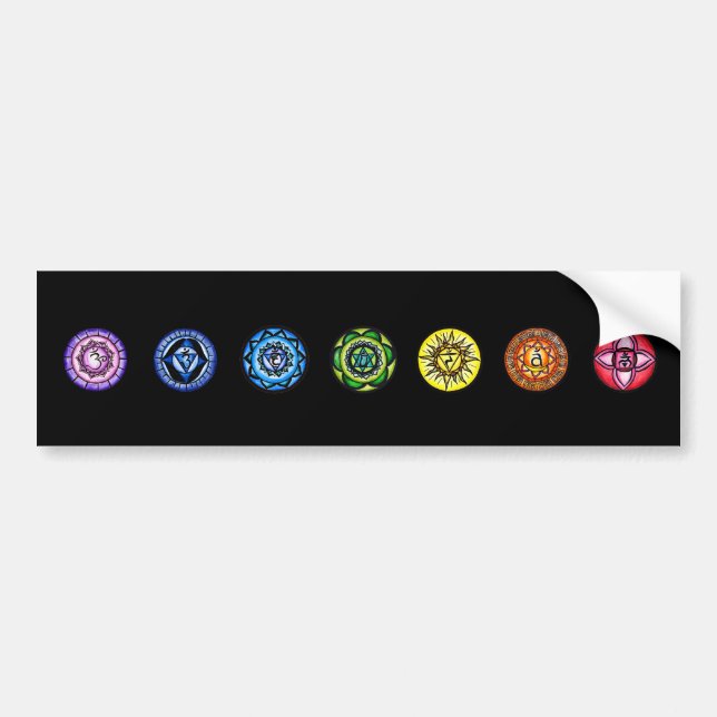 Autocollant De Voiture 7 Chakras (Devant)