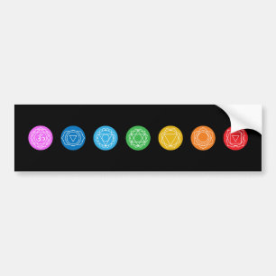 Autocollant De Voiture 7 chakras 