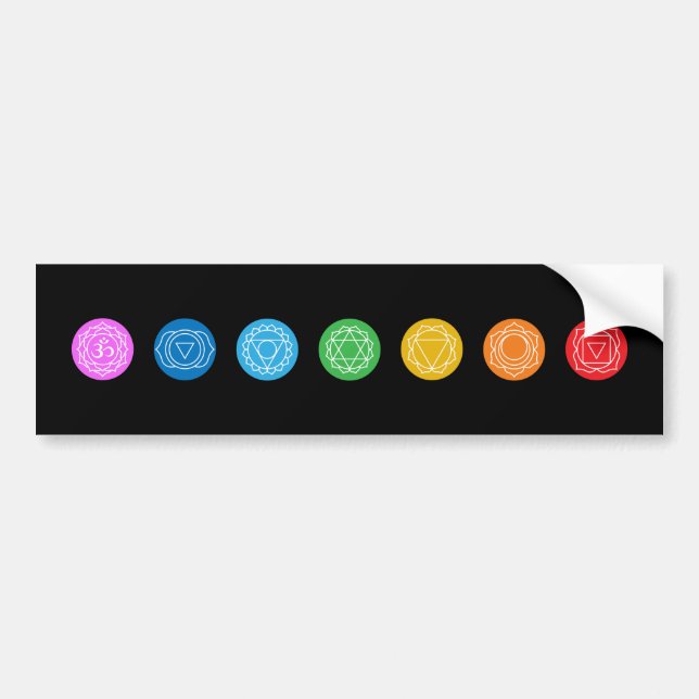 Autocollant De Voiture 7 chakras  (Devant)