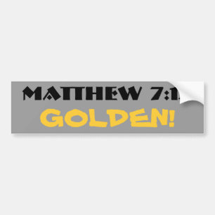 Autocollant De Voiture 7h12 de Matthew d'or ! (règle)
