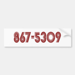 AUTOCOLLANT DE VOITURE 867-5309