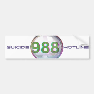 Autocollant De Voiture 988 Sticker pare-chocs pour la prévention du suici