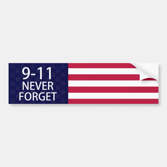 Autocollant De Voiture 9-11 jamais oublier (Devant)