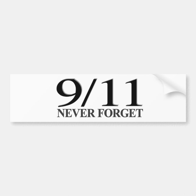Autocollant De Voiture 9/11 n'oubliez jamais (Devant)