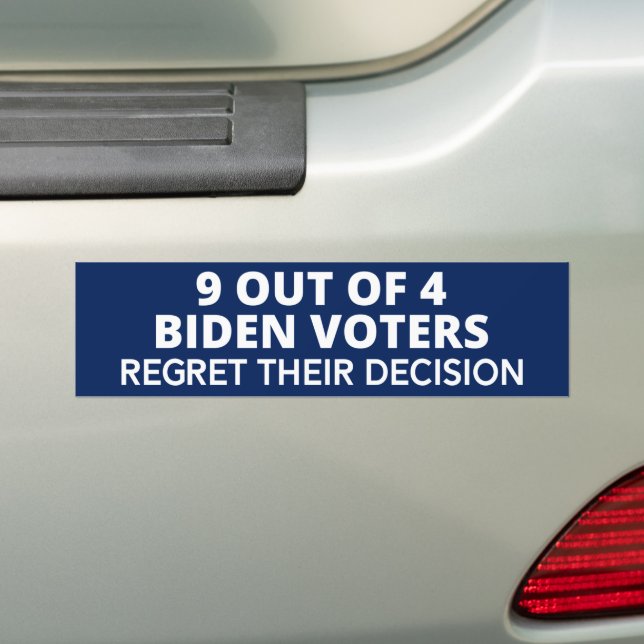 Autocollant De Voiture 9 Électeurs De Biden Sur 4 Regrettent Leur Décisio (En voiture)