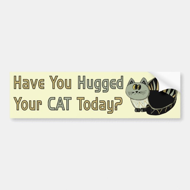 Autocollant De Voiture A étreint votre chat (Devant)