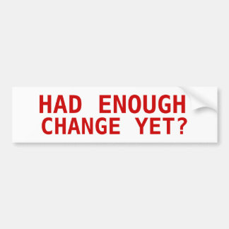 AUTOCOLLANT DE VOITURE A EU ASSEZ, CHANGEMENT ENCORE ?