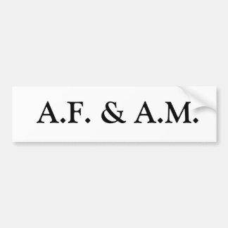Autocollant De Voiture A.F. Et Heure du matin