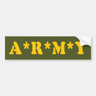 AUTOCOLLANT DE VOITURE A*R*M*Y