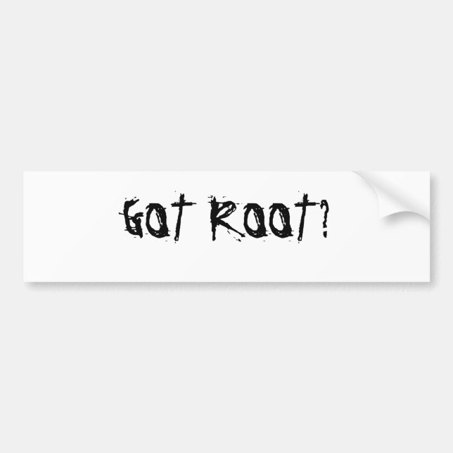 Autocollant De Voiture A RACINE ? Bumper Sticker (Devant)