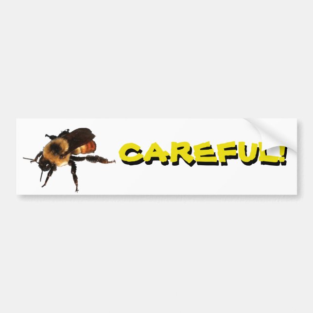 Autocollant De Voiture "Abeille" soigneuse ! meme (Devant)