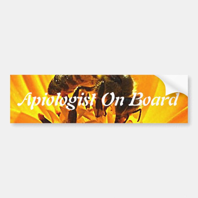 Autocollant De Voiture Abeille sur une fleur (Devant)