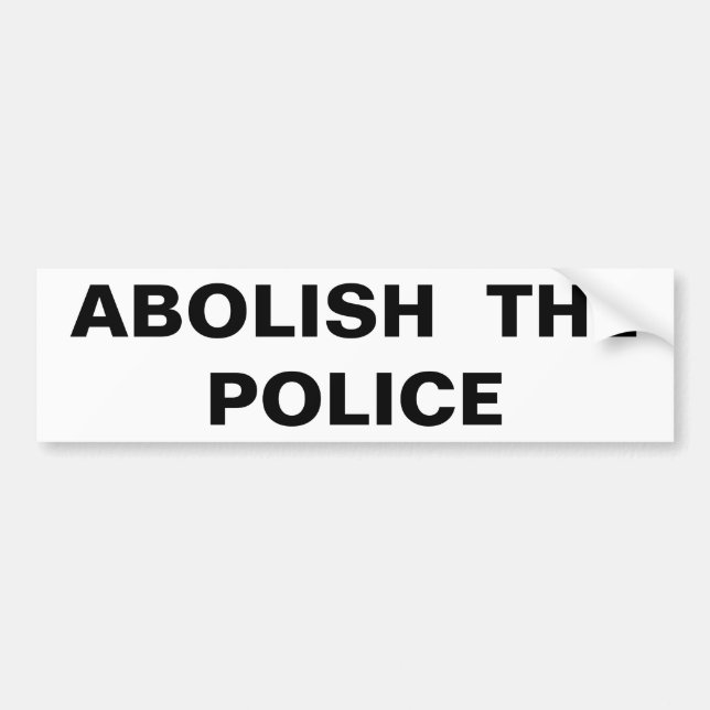 Autocollant De Voiture Abolir l'autocollant du pare-chocs de la police (Devant)