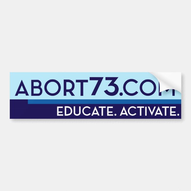 Autocollant De Voiture Abort73.com/instruisent. Activez (Devant)