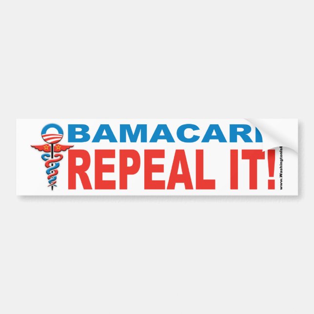 Autocollant De Voiture ABROGATION d'Obamacare IL ! Adhésif pour (Devant)