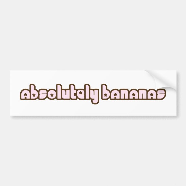 Autocollant De Voiture "Absolument adhésif pour pare-chocs de bananes" (Devant)