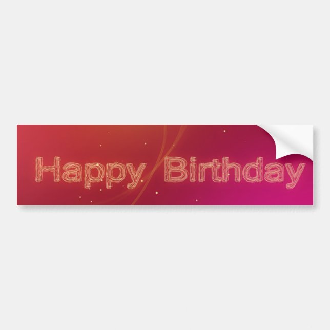 Autocollant De Voiture Abstrait Joyeux anniversaire - Sticker pare-chocs (Devant)