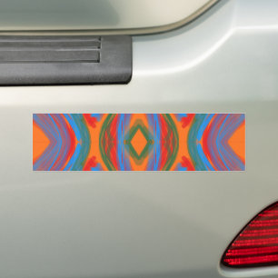 Autocollant De Voiture Abstrait Orange