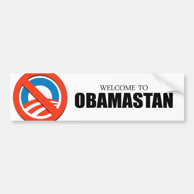 Autocollant De Voiture Accueil à Obamastan (Devant)