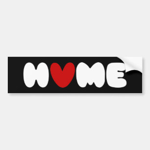 Autocollant De Voiture Accueil C'Est Là Que Le Coeur Est Un Sticker De Bu