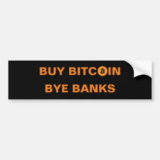 Autocollant De Voiture Acheter Bitcoin Bye Banks Black