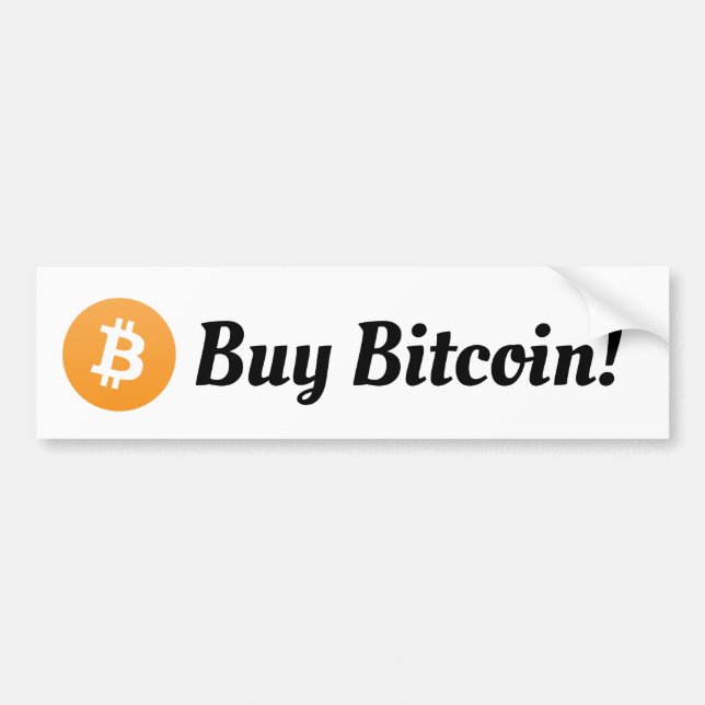 Autocollant De Voiture Achetez l'adhésif pour pare-chocs de Bitcoin (Devant)