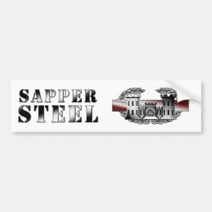 AUTOCOLLANT DE VOITURE ACIER DE SOLDAT DU GÉNIE
