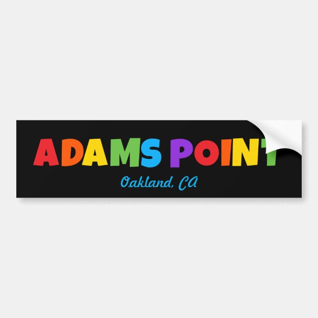Autocollant De Voiture Adams Point / Fairyland Bumper Sticker (Devant)