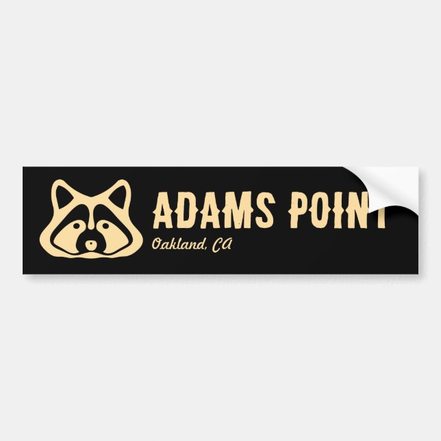 Autocollant De Voiture Adams Point Raccoon Bumper Sticker (Devant)