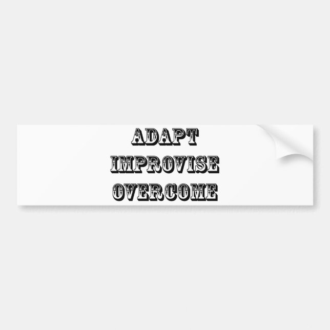 Autocollant De Voiture Adapter-Improviser-Surmontez (Devant)