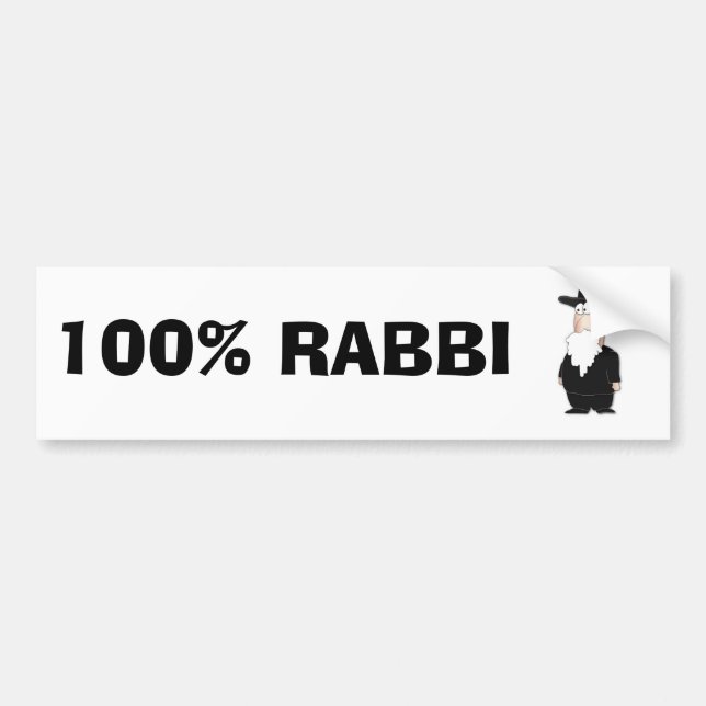 Autocollant De Voiture Adhésif pour pare-chocs 100% de Rabbin (Devant)