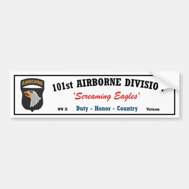Autocollant De Voiture Adhésif pour pare-chocs - 101st Division (Devant)