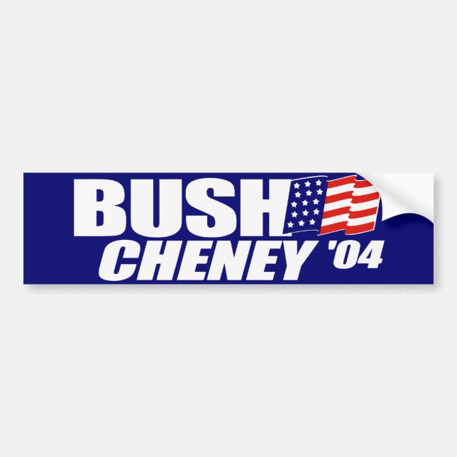 Autocollant De Voiture Adhésif pour pare-chocs 2004 de Bush Cheney (Devant)