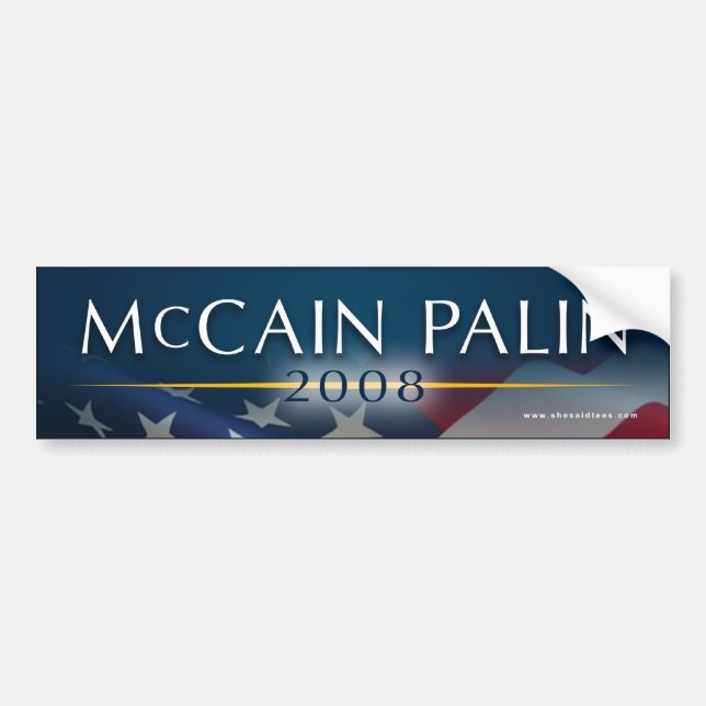 Autocollant De Voiture Adhésif pour pare-chocs 2008 de McCain Palin (Devant)