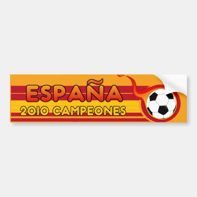 Autocollant De Voiture Adhésif pour pare-chocs 2010 du football d'Espana (Devant)