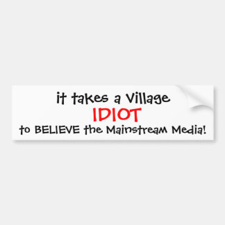 AUTOCOLLANT DE VOITURE ADHÉSIF POUR PARE-CHOCS 2016 D'ANTI-HILLARY