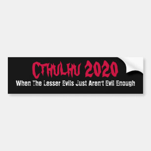Autocollant De Voiture Adhésif pour pare-chocs 2020 drôle de Cthulhu